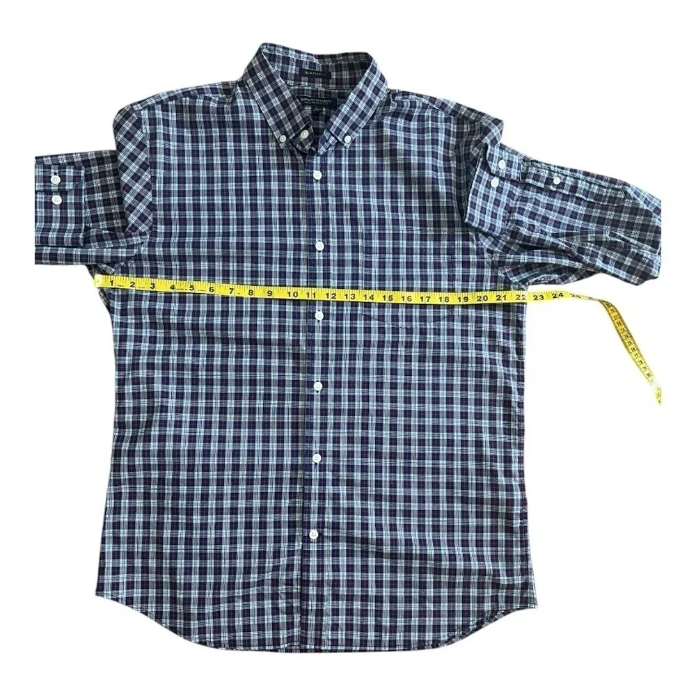 Banana Republic Button Down Plaid Shirt red, white, & blue Size L Men